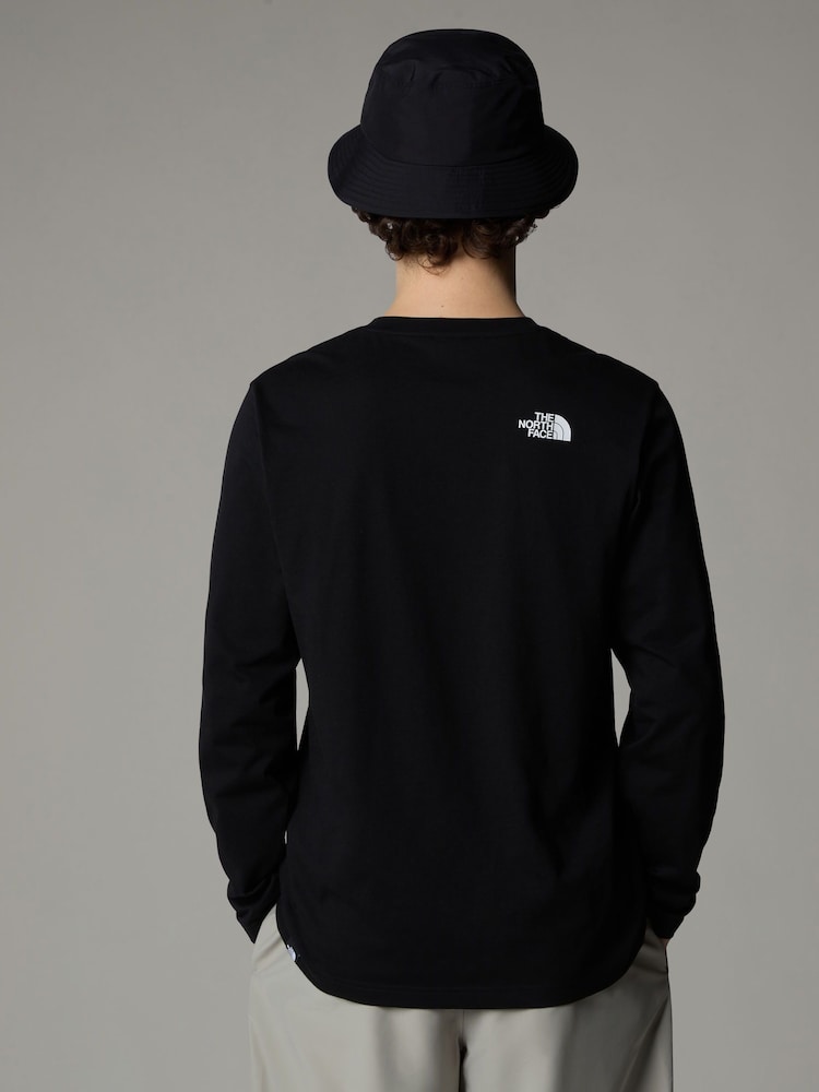 The North Face Black Mens Long Sleeve Simple Dome T-Shirt - Image 2 of 5