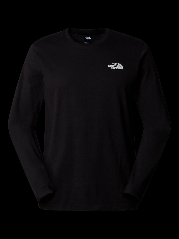 The North Face Black Mens Long Sleeve Simple Dome T-Shirt - Image 4 of 5