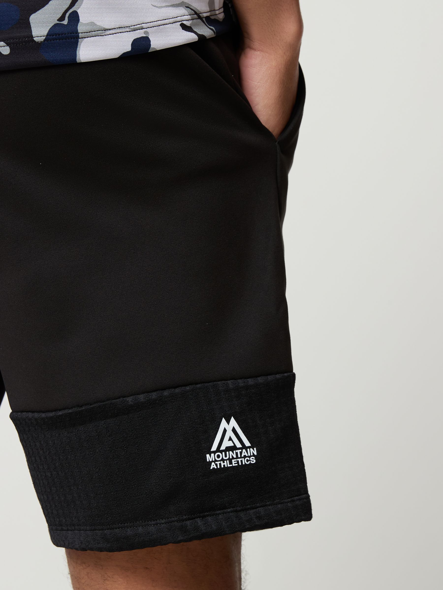 Buy The North Face Black Mens Mountain Athletics Fleece Shorts