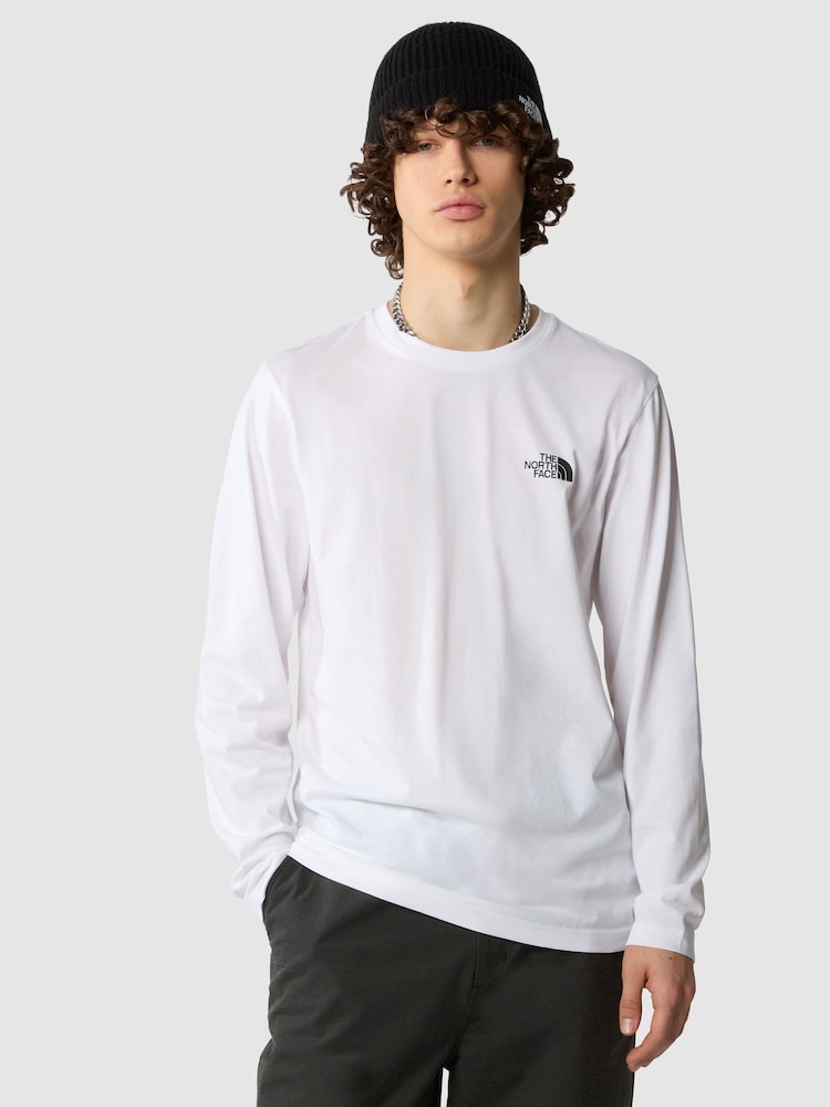 Blanco - The North Face camiseta de manga larga Simple Dome - Imagen 1 de 5