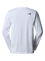 The North Face White Mens Long Sleeve Simple Dome T-Shirt - Image 2 of 2