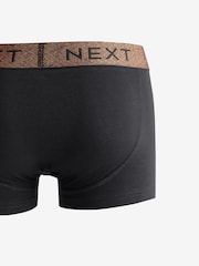 Black Metallic Chain Pattern Waistband 8 pack Hipster Boxers - Image 10 of 12