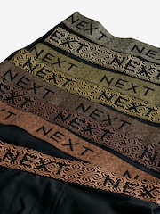 Black Metallic Chain Pattern Waistband 8 pack Hipster Boxers - Image 11 of 12