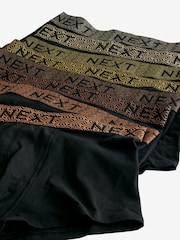 Black Metallic Chain Pattern Waistband 8 pack Hipster Boxers - Image 12 of 12