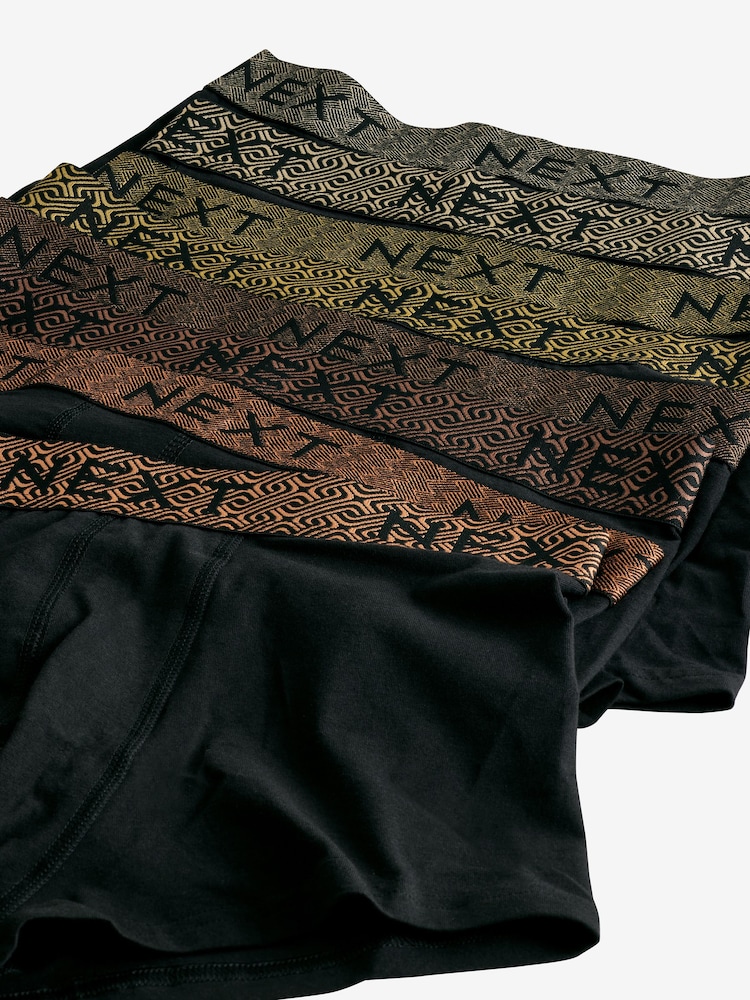 Black Metallic Chain Pattern Waistband 8 pack Hipster Boxers - Image 12 of 12 Black Metallic Chain Pattern Waistband 8 pack Hipster Boxers - Image 12 of 12