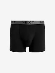 Black Metallic Pattern Waistband Cotton Rich Trunk Boxers 4 Pack - Image 2 of 7