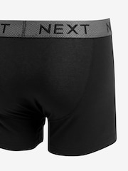 Black Metallic Pattern Waistband Cotton Rich Trunk Boxers 4 Pack - Image 6 of 7