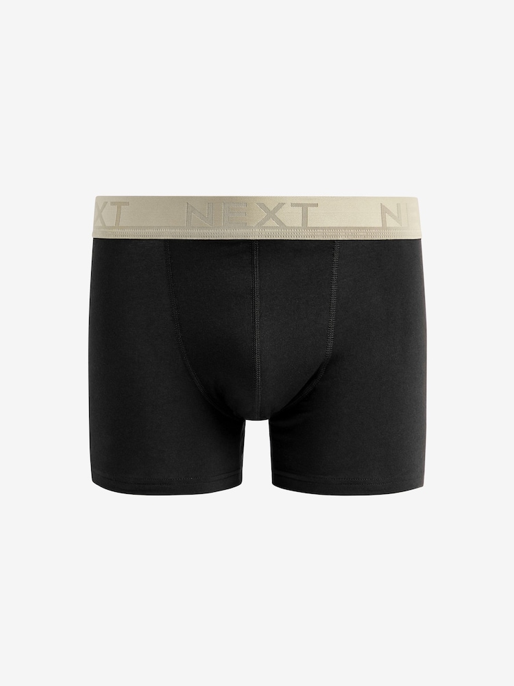 Black Pastel Textured Colour Waistband Trunk Boxers 8 Pack - Image 2 of 10
