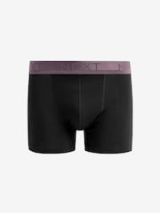Black Pastel Textured Colour Waistband Trunk Boxers 8 Pack - Image 3 of 10