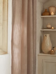 Natural Matte Chenille Super Thermal Eyelet Curtains - Image 3 of 5