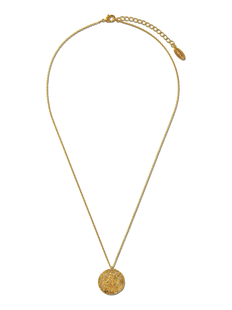 Orelia London Gold Plated Zodiac Medallion Necklace - Image 1 of 3