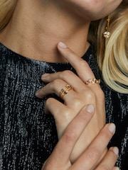 Orelia London Gold Plated Celestial Stacking Rings - Image 3 of 3