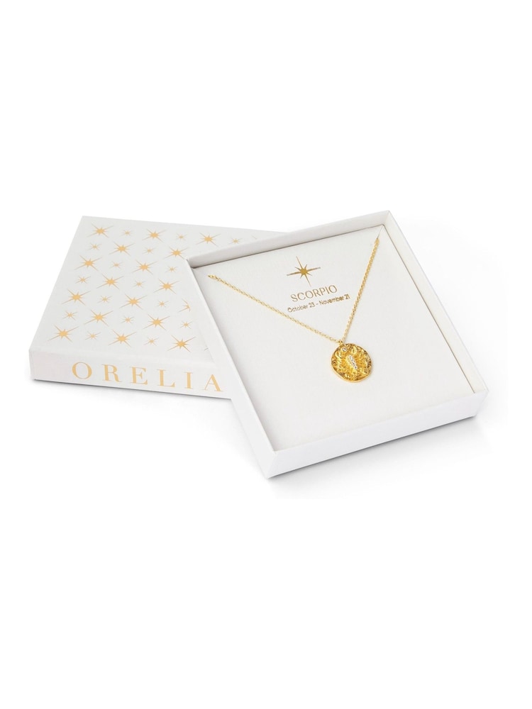 Orelia London Gold Plated Zodiac Medallion Necklace - Image 3 of 3