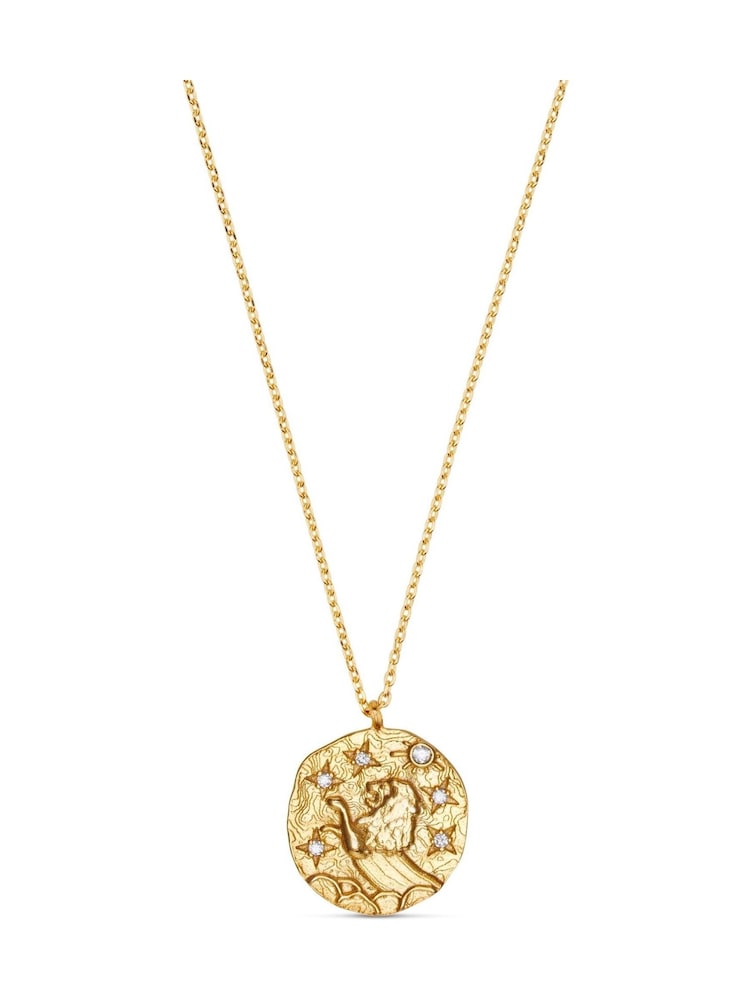 Orelia London Gold Plated Zodiac Medallion Necklace - Image 2 of 3
