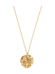 Orelia London Gold Plated Zodiac Medallion Necklace - Image 2 of 3
