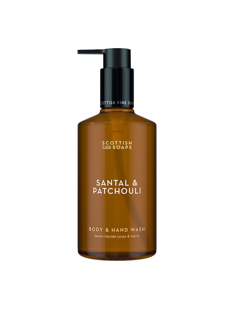 Scottish Fine Soaps Santal & Patchouli Body & Hand Wash 300ml Pump Bottle - Image 1 of 2 Scottish Fine Soaps Santal & Patchouli Body & Hand Wash 300ml Pump Bottle - Image 1 of 2