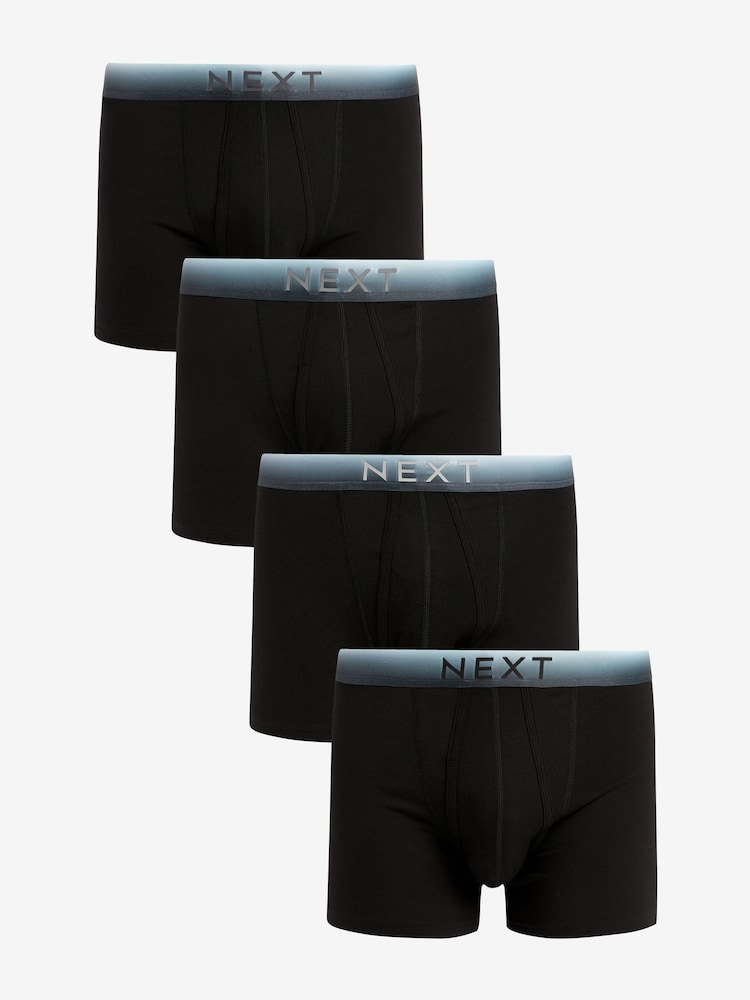 Black Ombre Mono Waistband - Opakowanie zbiorcze 4 szt. - Bokserki w kształcie litery A z dużą zawartością bawełny - Image 1 of 7