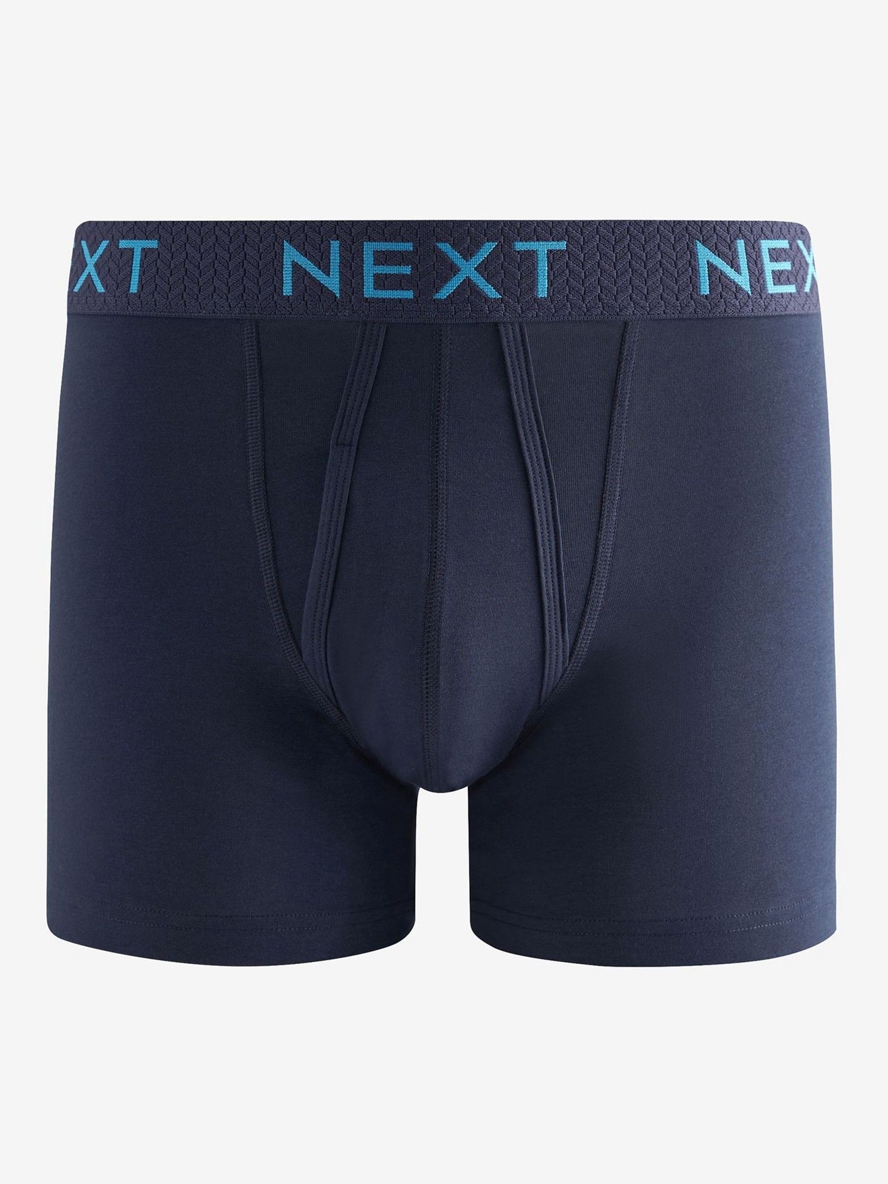 Buy Navy Blue Texture Waistband 10 pack A-Front Boxers from the Next UK ...