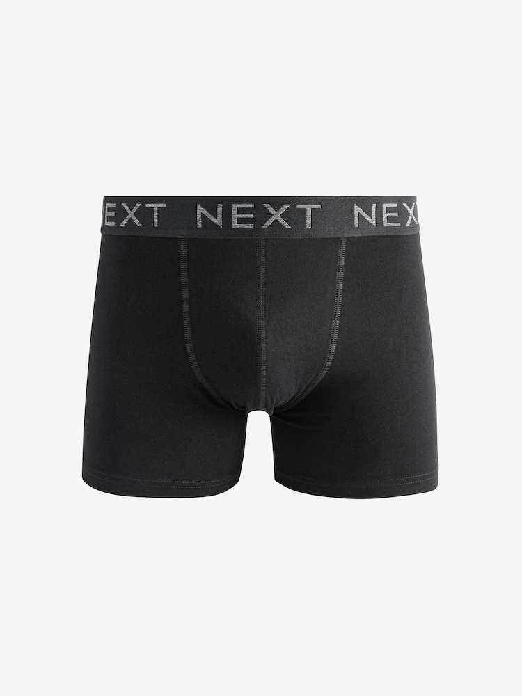 Zwart - Katoenrijke trunk boxershorts verpakking van 4 - Image 3 of 7