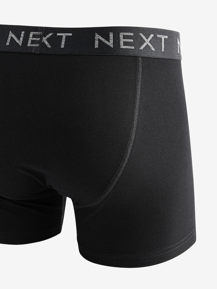 Zwart - Katoenrijke trunk boxershorts verpakking van 4 - Image 6 of 7
