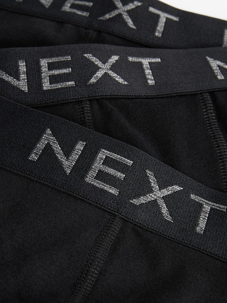Black Cotton Rich Trunk Boxers 4 Pack - Image 7 of 7
