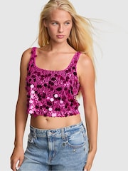 Victoria's Secret Pink Pink Fire Sequin Tank Top - Image 1 of 2