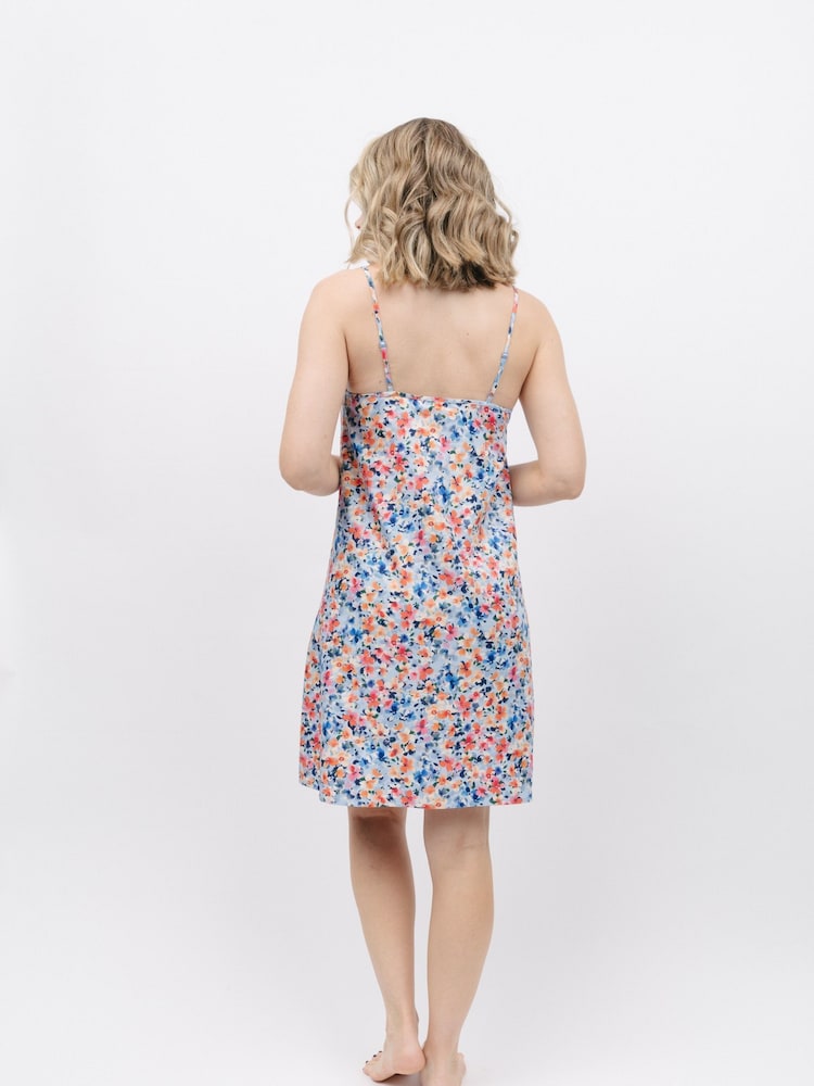 Cyberjammies Blue Ditsy Print Strap Nightdress - Image 2 of 4