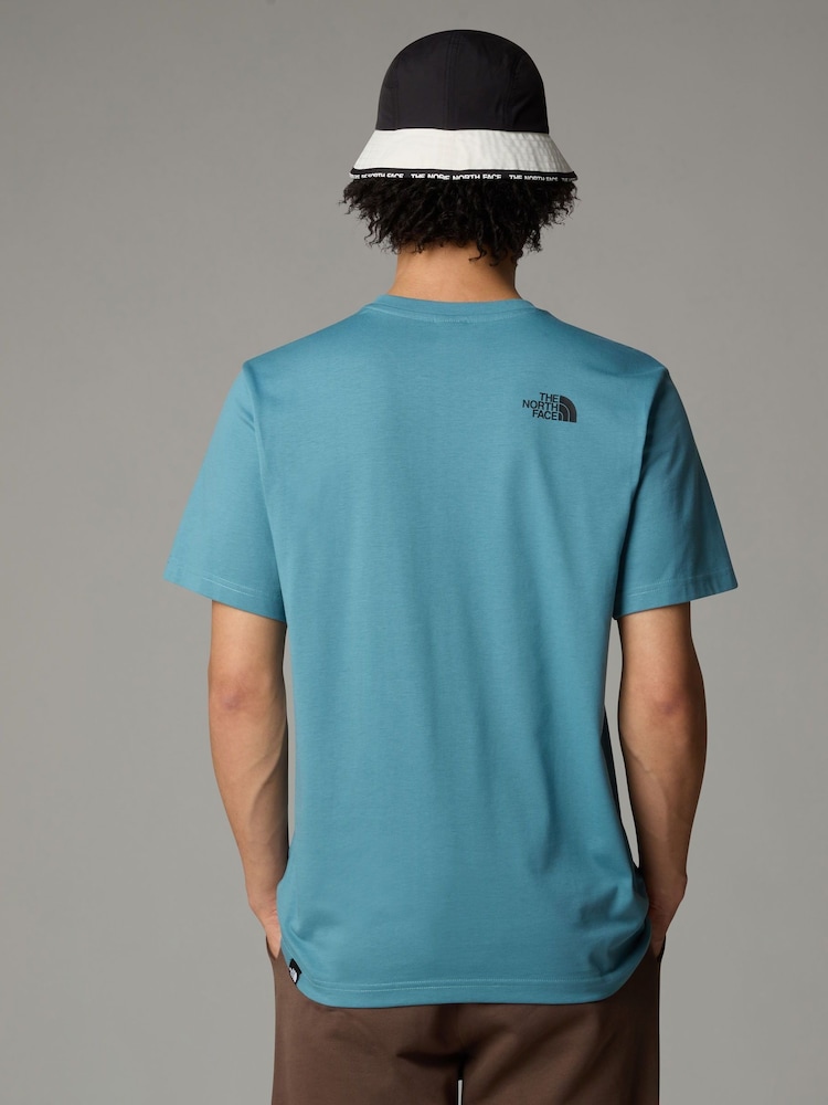 The North Face Blue Mens Simple Dome T-Shirt - Image 2 of 3