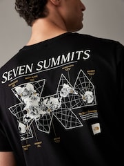 The North Face Black Topographic Back Print 100% Cotton T-Shirt - Image 4 of 6