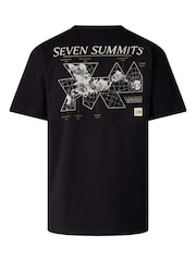 The North Face Black Topographic Back Print 100% Cotton T-Shirt - Image 6 of 6