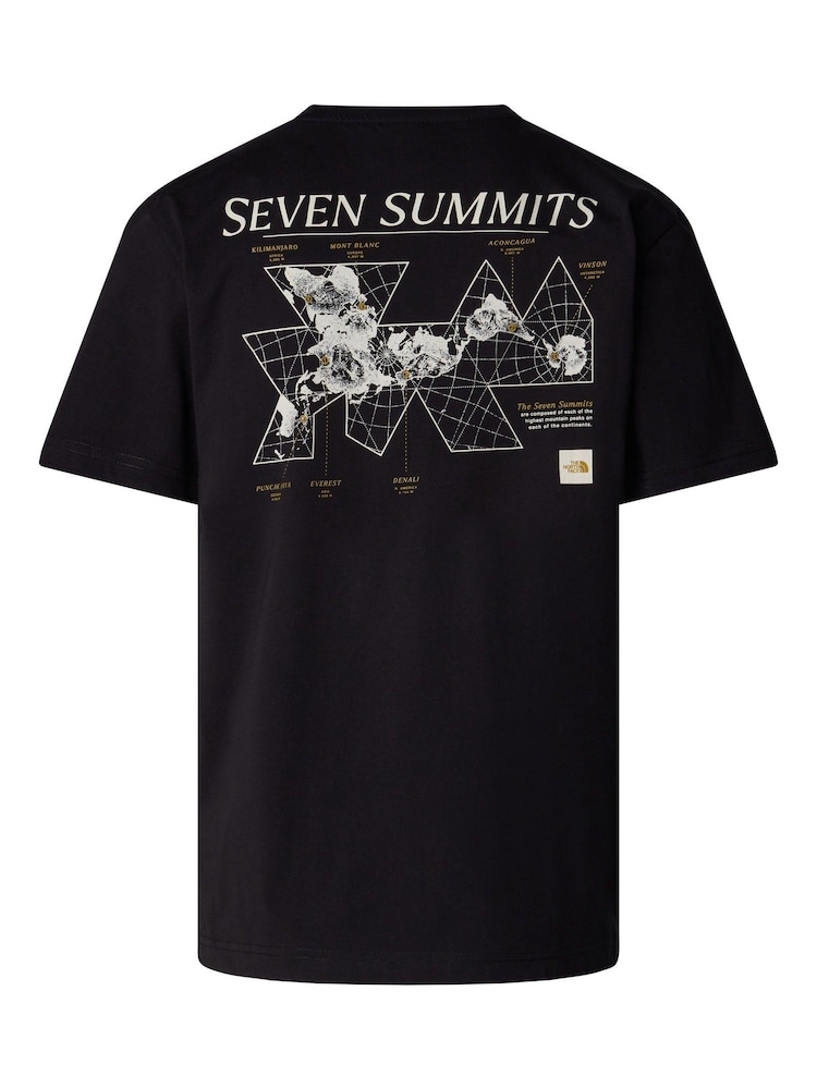 The North Face Black Topographic Back Print 100% Cotton T-Shirt - Image 6 of 6