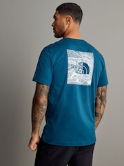 The North Face Blue Short Sleeve Celebration Redbox 100% Cotton T-Shirt - Image 1 of 4