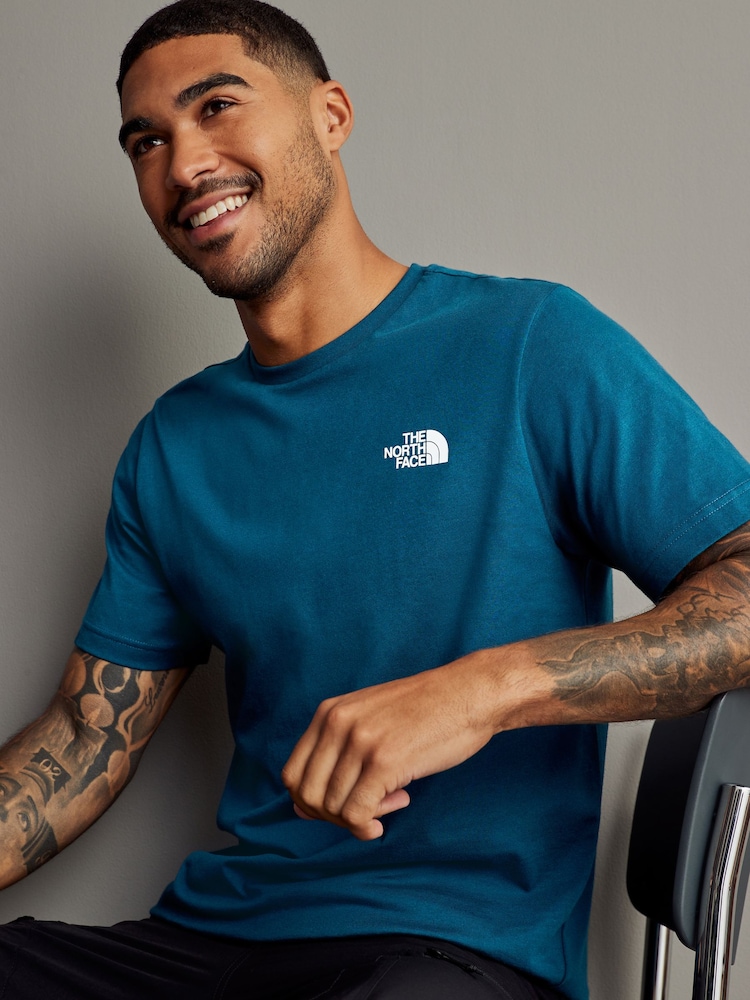 The North Face Blue Short Sleeve Celebration Redbox 100% Cotton T-Shirt - Image 4 of 4 The North Face Blue Short Sleeve Celebration Redbox 100% Cotton T-Shirt - Image 4 of 4