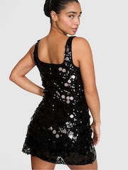 Victoria's Secret Pink Black Sequin Mini Dress - Image 3 of 3