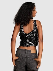 Victoria's Secret Pink Black Sequin Tank Top - Image 3 of 3