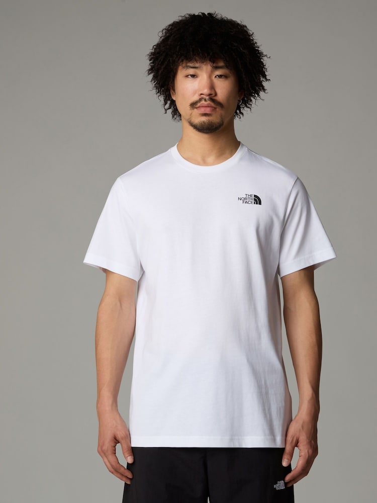 The North Face White Vertical Print 100% Cotton T-Shirt - Image 2 of 5