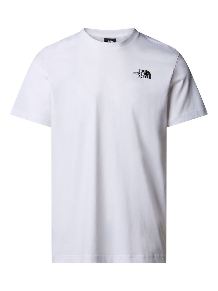 Biały - The North Face Vertical Print 100% Cotton T-Shirt - Image 4 of 5