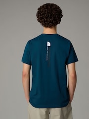Niebieski - The North Face Vertical Print 100% Cotton T-Shirt - Image 1 of 5
