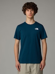 Niebieski - The North Face Vertical Print 100% Cotton T-Shirt - Image 2 of 5