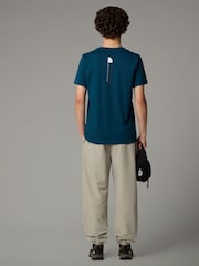 Niebieski - The North Face Vertical Print 100% Cotton T-Shirt - Image 3 of 5