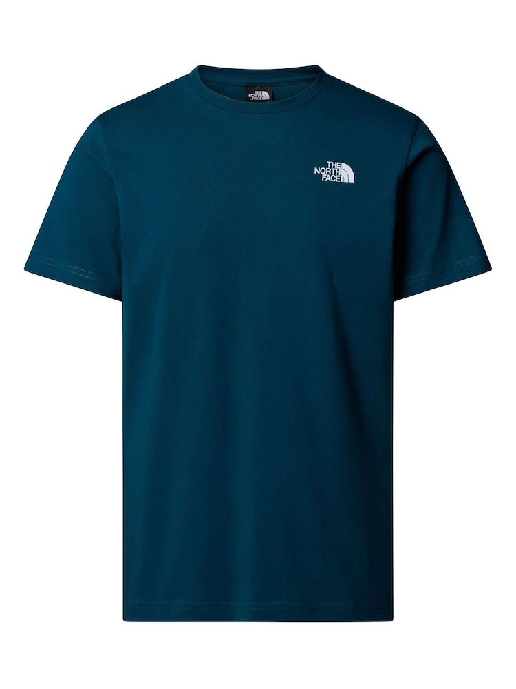 Niebieski - The North Face Vertical Print 100% Cotton T-Shirt - Image 4 of 5
