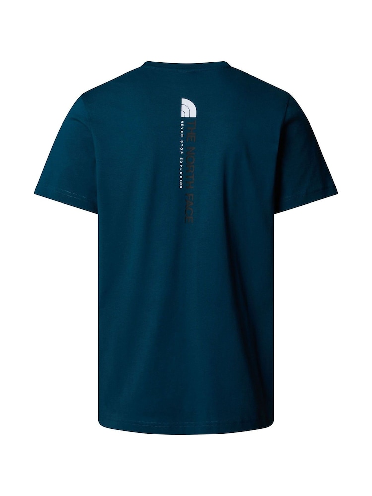 Niebieski - The North Face Vertical Print 100% Cotton T-Shirt - Image 5 of 5