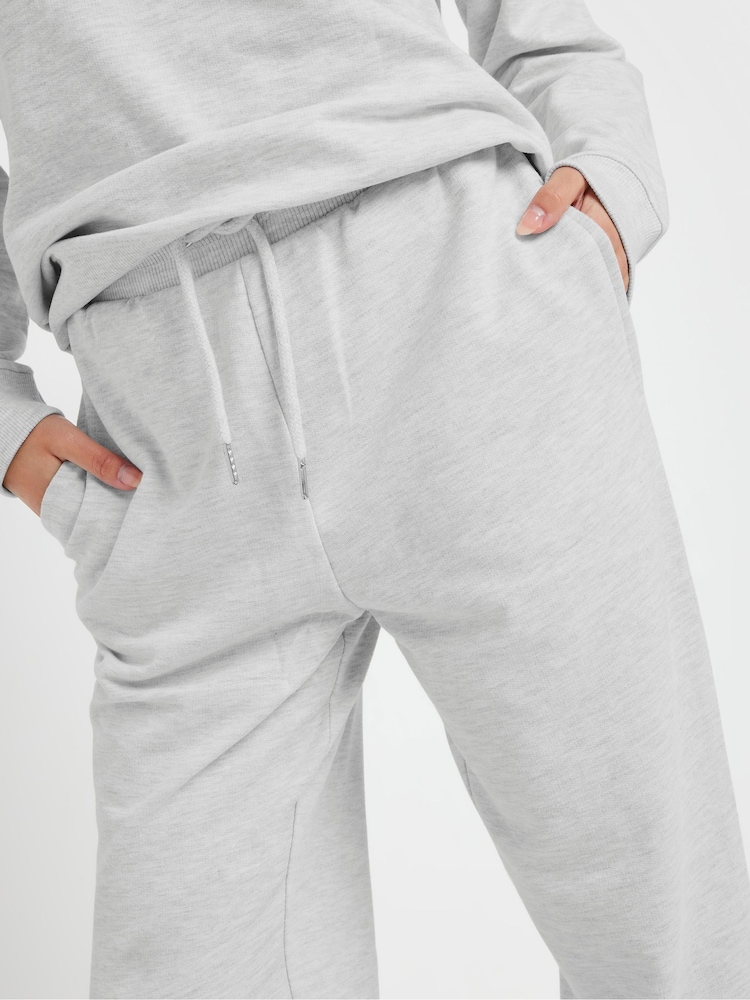 PixieGirl Petite Grey Marl Elasticated Waist Cuffed Joggers - Image 4 of 4