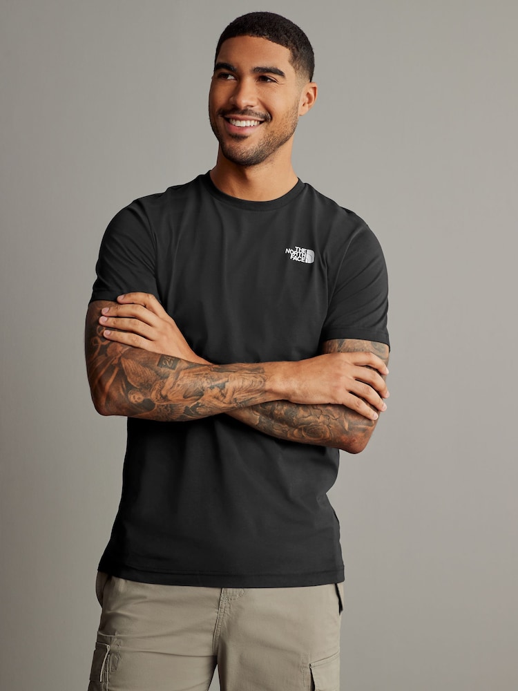 The North Face Black Vertical Print 100% Cotton T-Shirt - Image 1 of 9