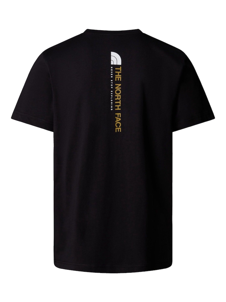 The North Face Black Vertical Print 100% Cotton T-Shirt - Image 9 of 9