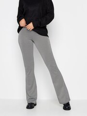 Long Tall Sally Black Check Kickflare Trousers - Image 1 of 4