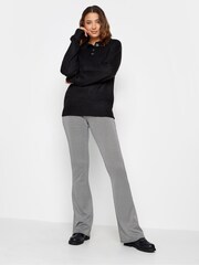 Long Tall Sally Black Check Kickflare Trousers - Image 3 of 4