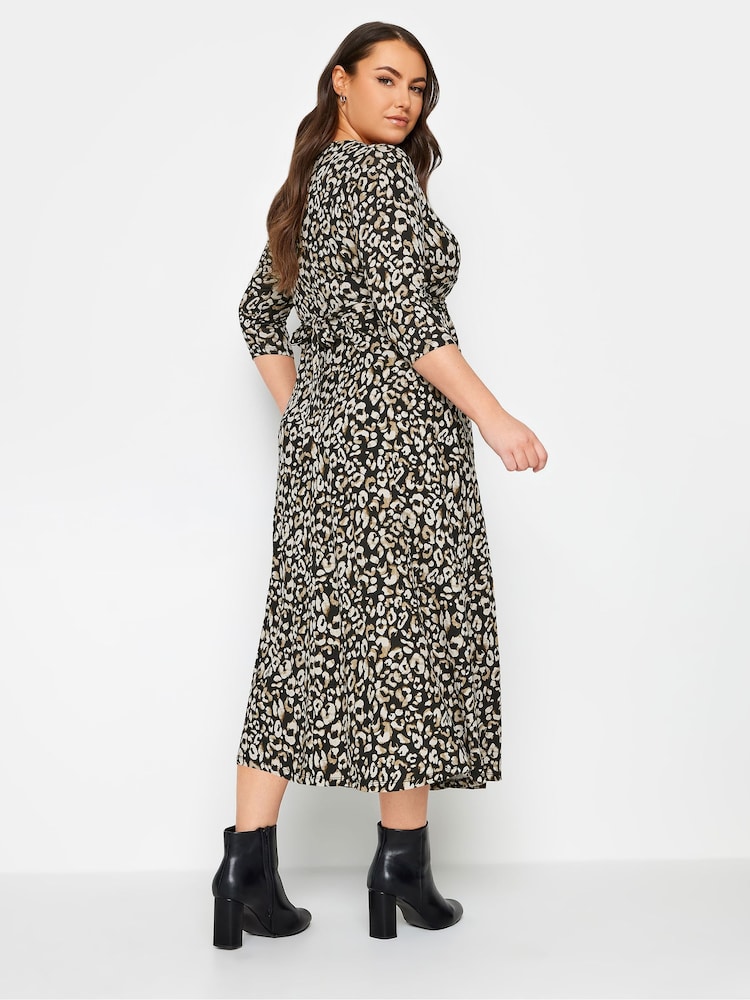 Yours Curve Black Leopard Print Maxi Print - Image 2 of 4