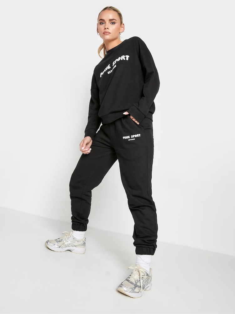 PixieGirl Petite Black Pixie Sport Joggers - Image 2 of 5