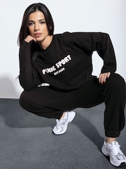 PixieGirl Petite Black Pixie Sport Joggers - Image 4 of 5